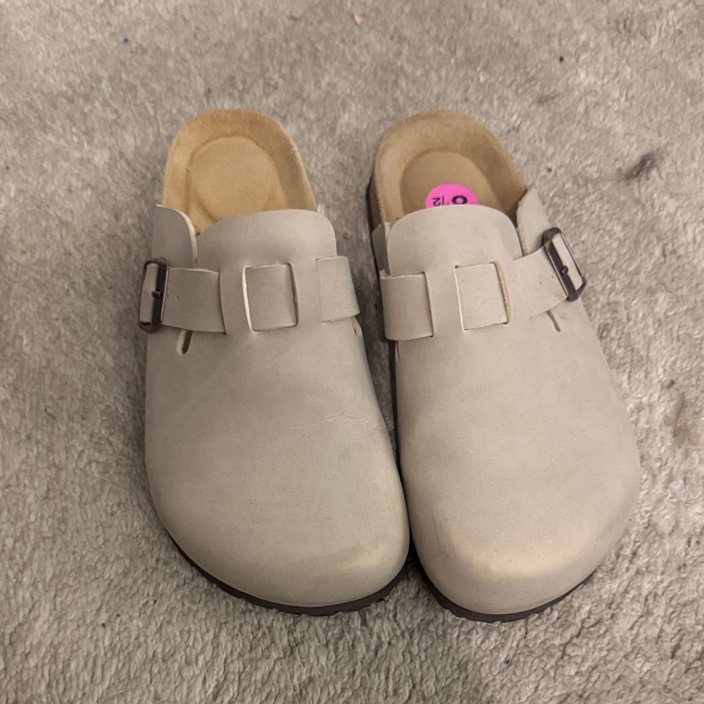 Women's Beige Slip-On Clogs